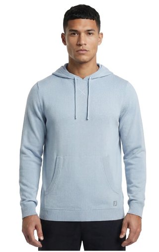 FootJoy drirelease Knit Hoodie men's sweatshirt, chambray