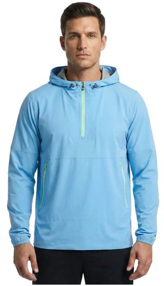 FootJoy HydroLite X Hoodie men's jacket, deep reef/sea glass