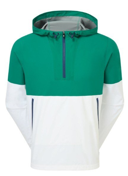 FootJoy HydroLite X Hoodie men's jacket, field green/white