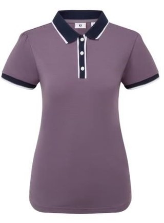 FootJoy Cap Sleeve women's polo, dusty violet/navy