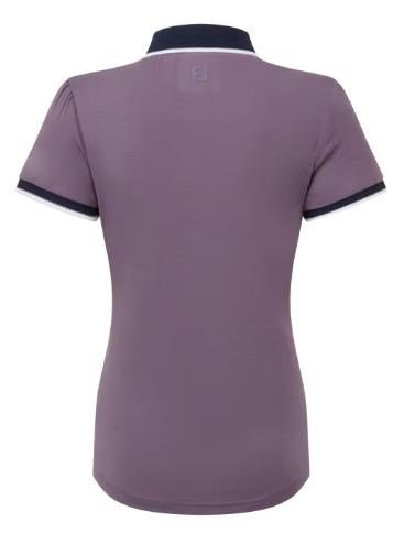 FootJoy Cap Sleeve women's polo, dusty violet/navy