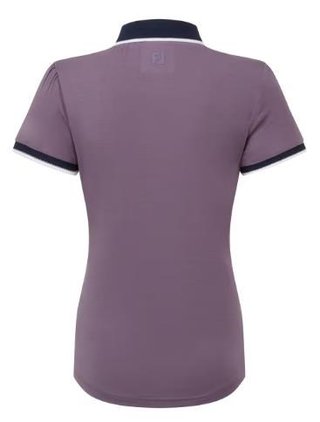 FootJoy Cap Sleeve women's polo, dusty violet/navy
