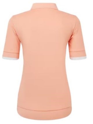 FootJoy Texture Knit women's polo, desert peach/white