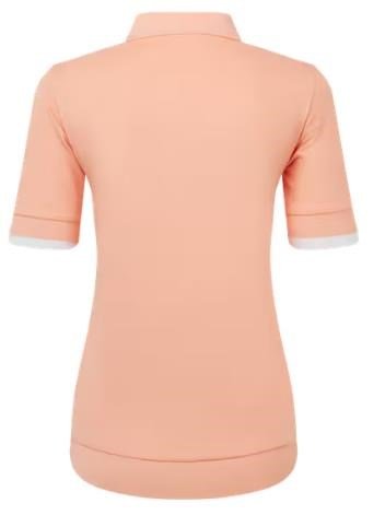 FootJoy Texture Knit women's polo, desert peach/white