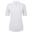 FootJoy Texture Knit ladies polo, white/glacial blue