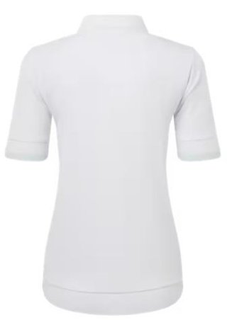 FootJoy Texture Knit women's polo, white/glacial blue