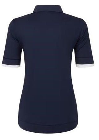 FootJoy Texture Knit women's polo, navy/white
