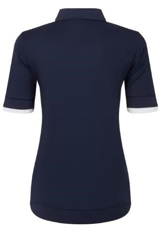 FootJoy Texture Knit women's polo, navy/white