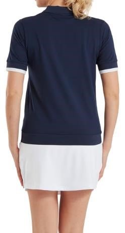 FootJoy Texture Knit women's polo, navy/white