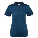 FootJoy Zip Blade women's polo, tonal tile navy print