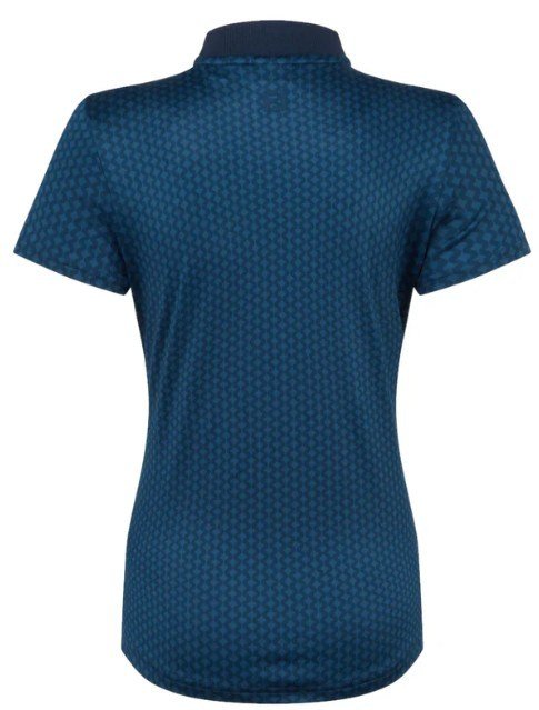 FootJoy Zip Blade women's polo, tonal tile navy print