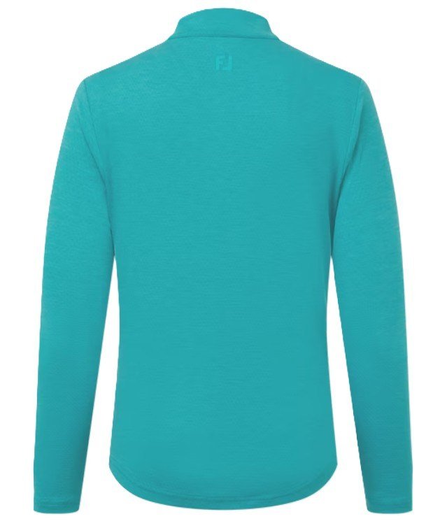 FootJoy 1/4 Zip Blade Collar Midlayer ladies sweatshirt, tile blue/glacial blue/white