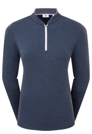 FootJoy 1/4 Zip Blade Collar Midlayer ladies sweatshirt, navy/dusty violet/glacial blue