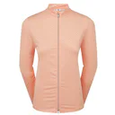 FootJoy Midlayer Full Zip Printed Sleeve women's sweatshirt, desert peach