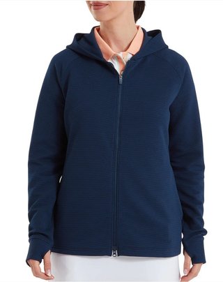FootJoy Full-Zip Ottoman Hoodie women's sweatshirt, navy