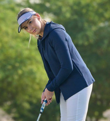 FootJoy Full-Zip Ottoman Hoodie women's sweatshirt, navy