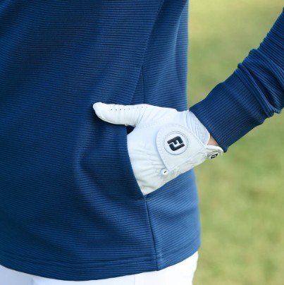 FootJoy Full-Zip Ottoman Hoodie women's sweatshirt, navy