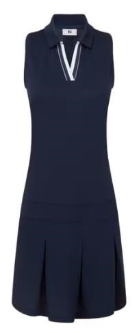 FootJoy Pleated ladies dress, navy/white