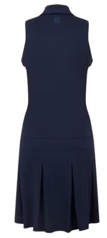 FootJoy Pleated ladies dress, navy/white