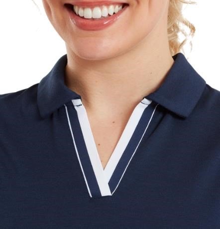 FootJoy Pleated ladies dress, navy/white