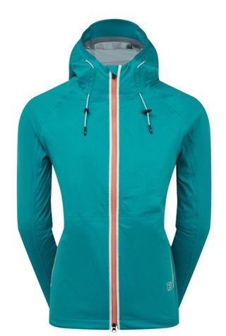 FootJoy HydroKnit women's jacket, blue/white/desert peach