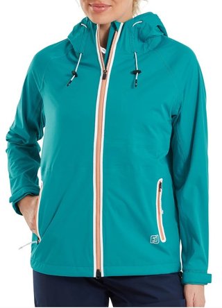 FootJoy HydroKnit women's jacket, blue/white/desert peach