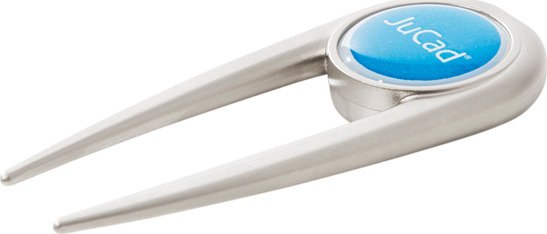 JuCad divot tool - stainless steel, with magnetic ball marker, silver