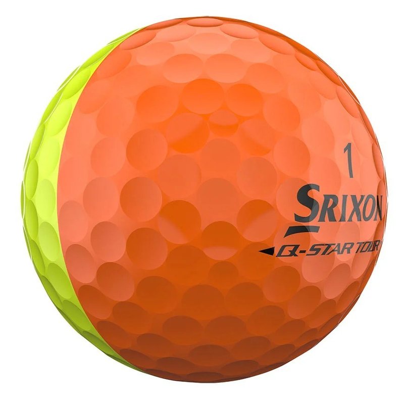 Srixon Q-Star Tour Divide golf balls, yellow/orange
