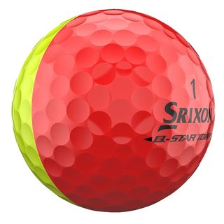 Srixon Q-Star Tour Divide golf balls, yellow/red