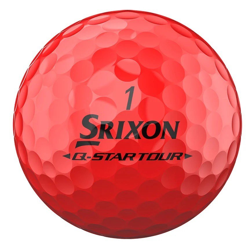 Srixon Q-Star Tour Divide golf balls, yellow/red