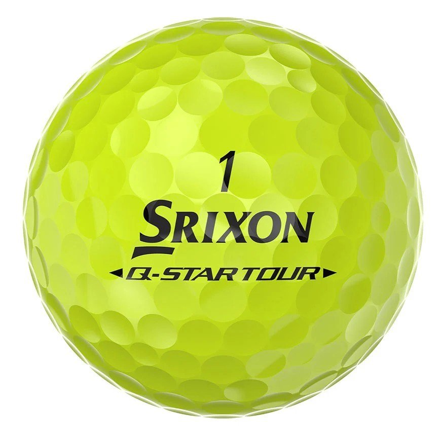 Srixon Q-Star Tour Divide golf balls, yellow/red