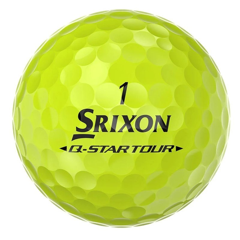 Srixon Q-Star Tour Divide golf balls, yellow/red