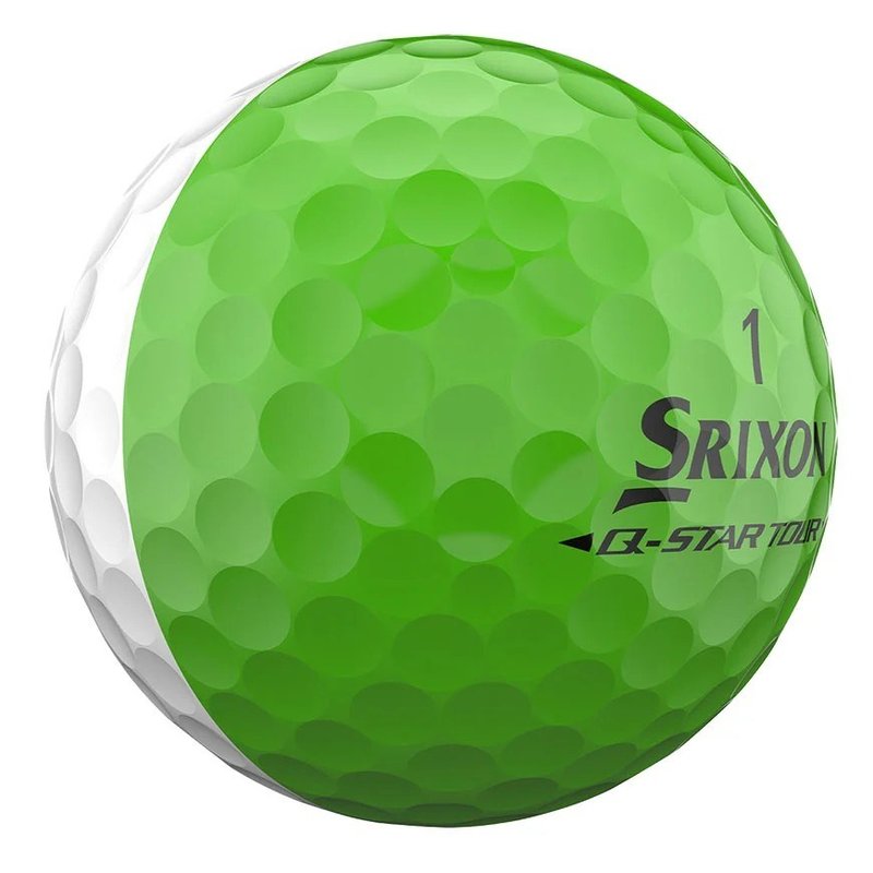 Srixon Q-Star Tour Divide golf balls, white/lime