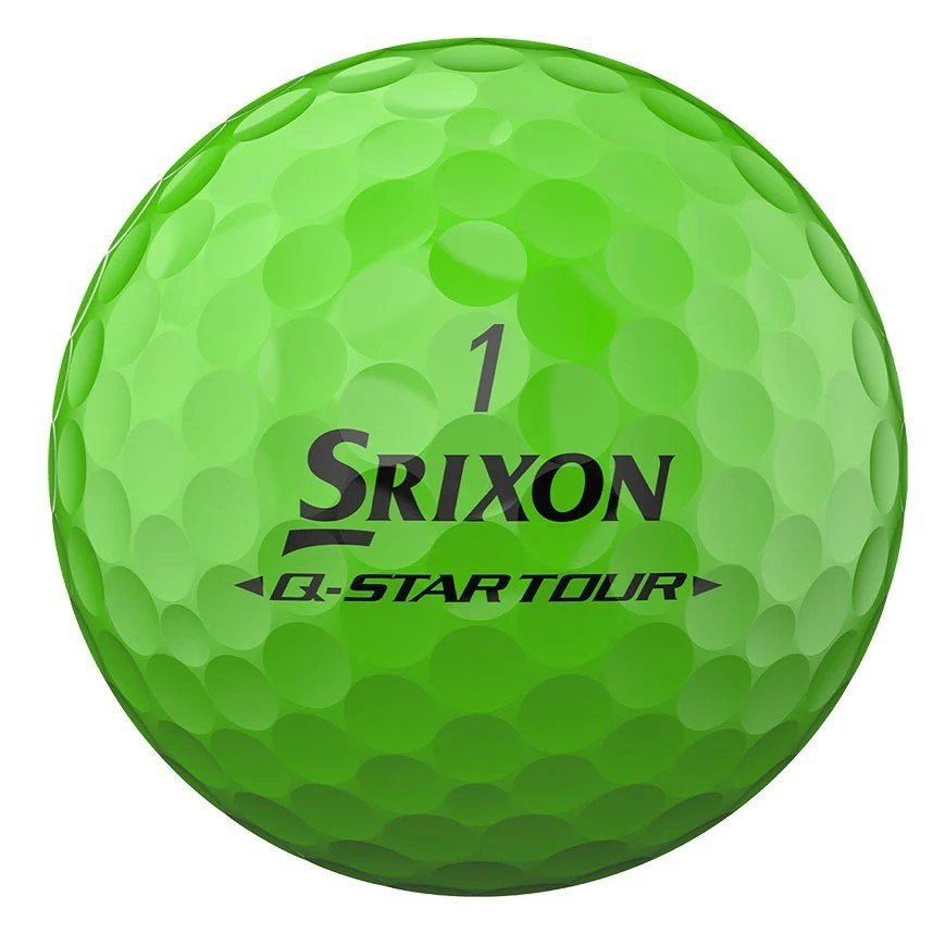 Srixon Q-Star Tour Divide golf balls, white/lime