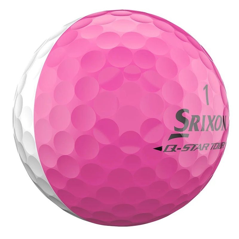 Srixon Q-Star Tour Divide golf balls, white/pink