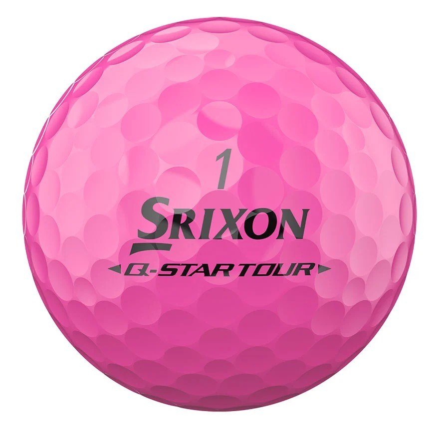 Srixon Q-Star Tour Divide golf balls, white/pink