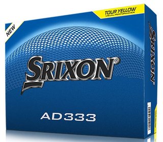 Srixon AD333 golf balls, yellow
