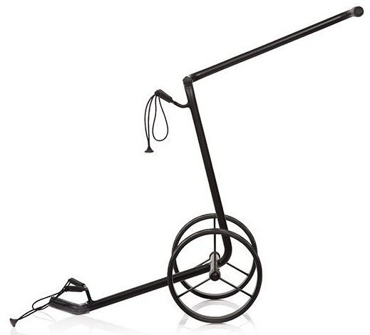 JuStar Black 2-Wheeled manual trolley, matt black finish