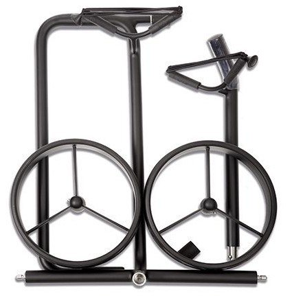 JuStar Black 2-Wheeled manual trolley, matt black finish
