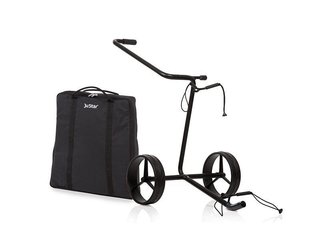 JuStar Black 2-Wheeled manual trolley, matt black finish