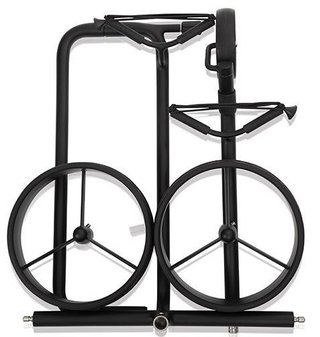 JuStar Black 3-Wheeled manual trolley, matt black finish