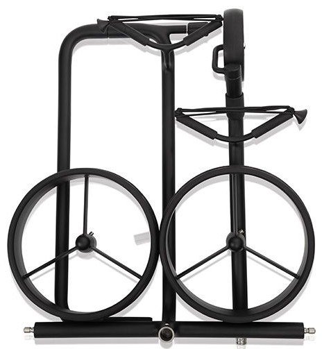 JuStar Black 3-Wheeled manual trolley, matt black finish