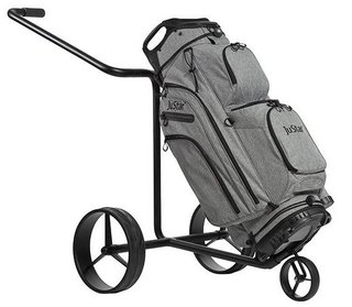 JuStar Black 3-Wheeled manual trolley, matt black finish