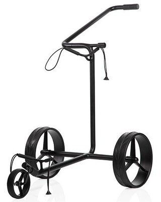 JuStar Black 3-Wheeled manual trolley, matt black finish