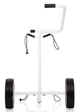 JuStar White 2-Wheeled manual trolley, shiny white