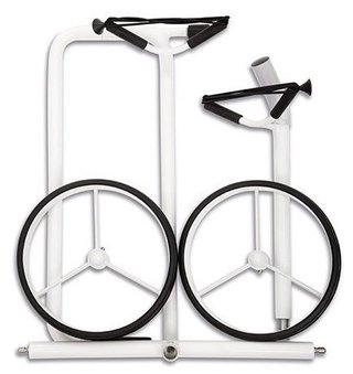 JuStar White 2-Wheeled manual trolley, shiny white