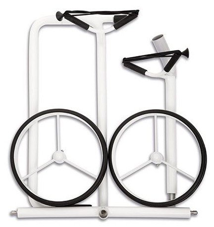 JuStar White 2-Wheeled manual trolley, shiny white