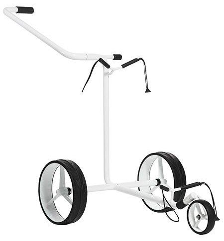 JuStar White 3-Wheeled manual trolley, shiny white
