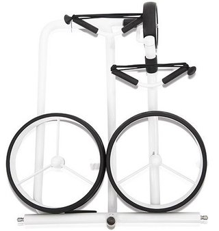 JuStar White 3-Wheeled manual trolley, shiny white