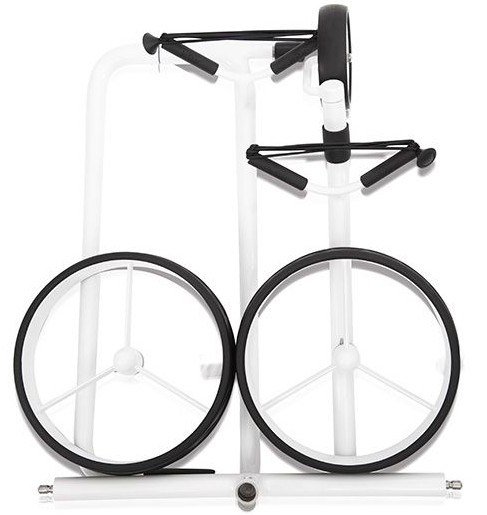 JuStar White 3-Wheeled manual trolley, shiny white